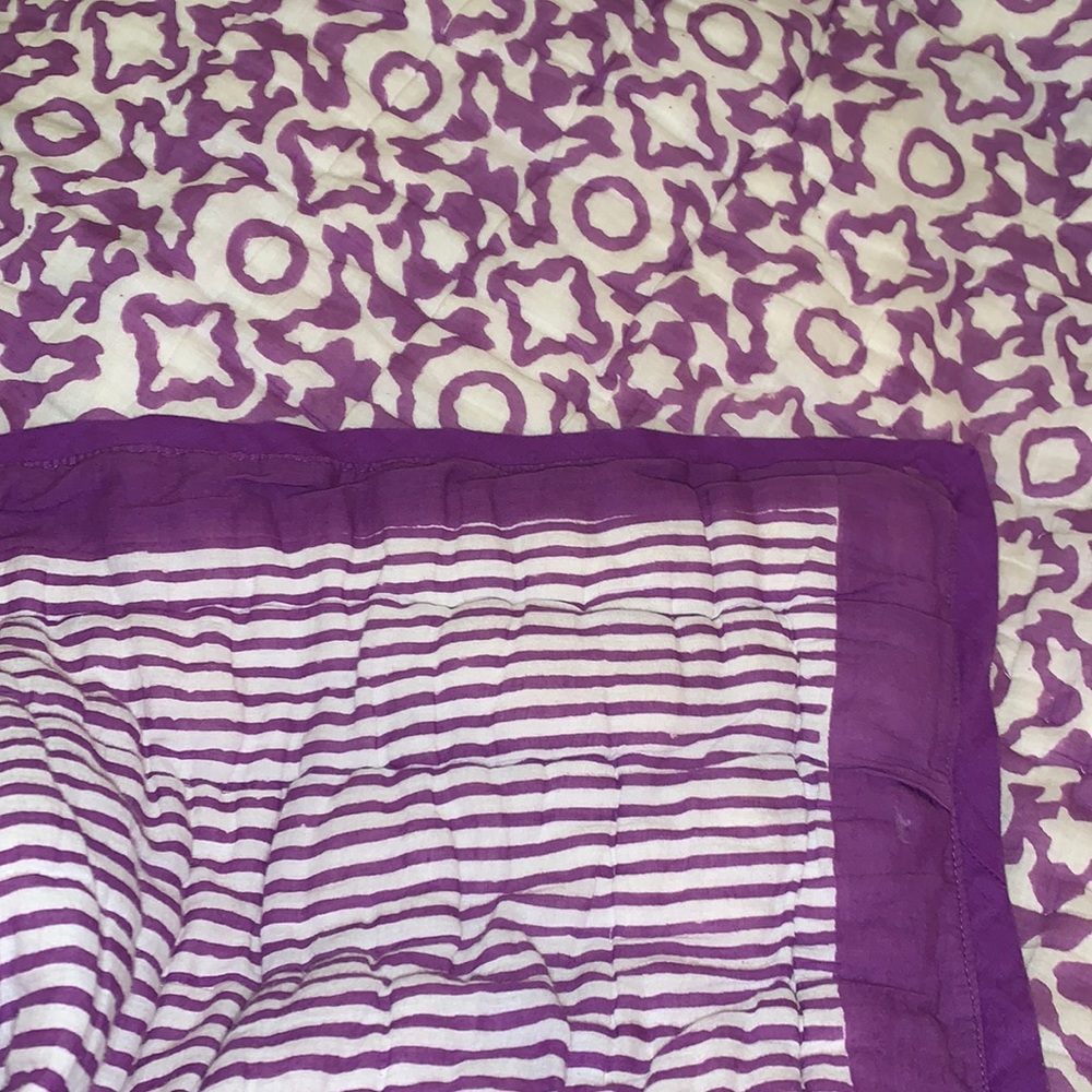 Limited addition purple roller rabbit quilt